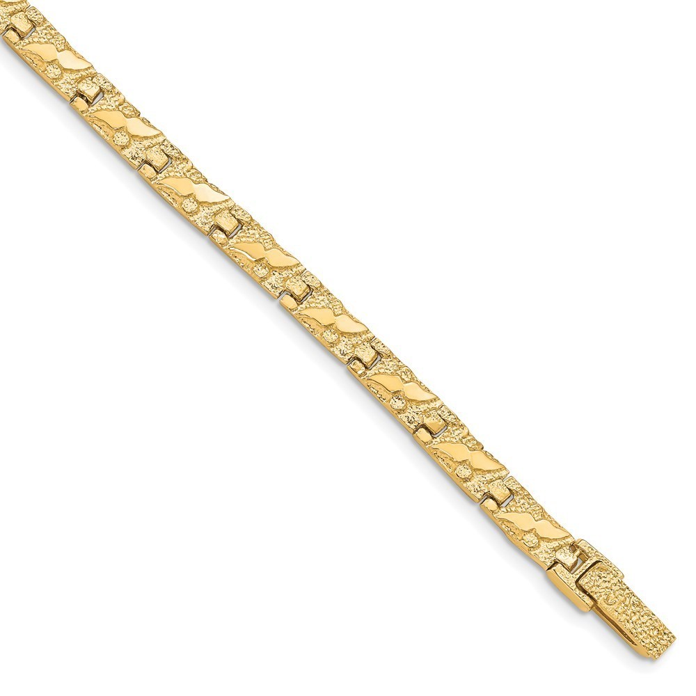10k Yellow Gold Authentic Fine Jewelry 5.5mm NUGGET Bracelet